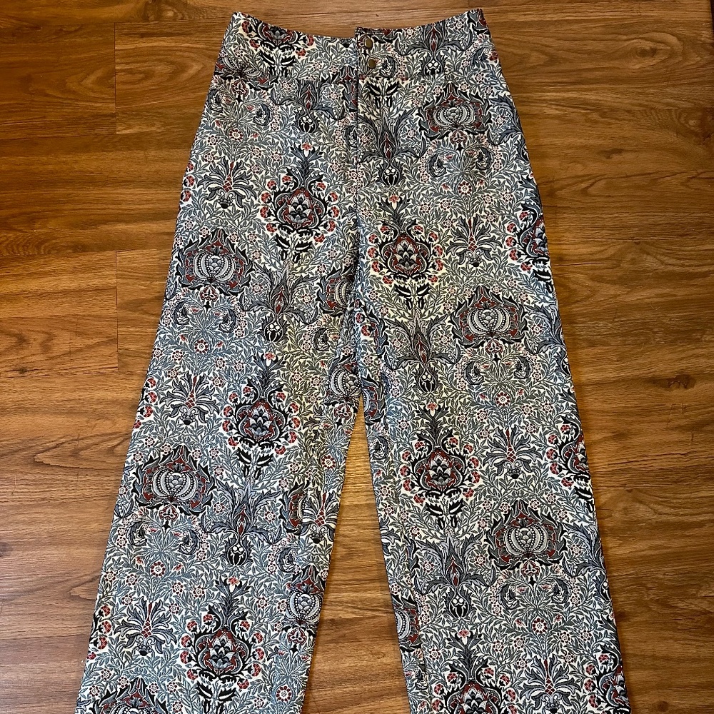 Urban Outfitters Julie Jacquard Wide Leg Print Pants
